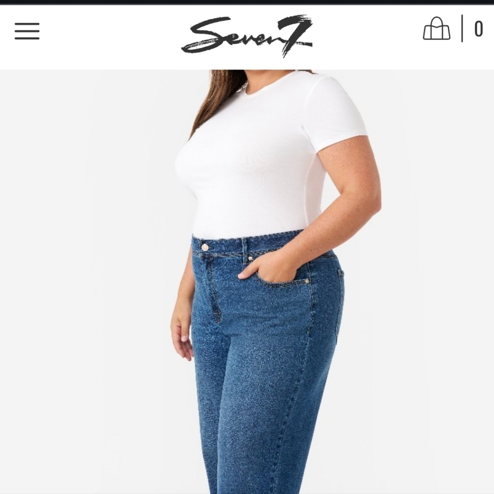 Seven7 Plus Women's Classic Stretch  Blue  Jeans
